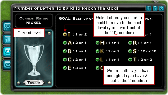 Inspect control panel:Achievement map