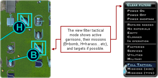 Interface view filter, tactical mode