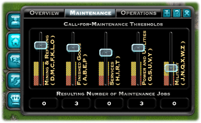 Robot control panel, recharge level settings