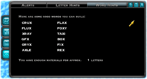 Game word hints
