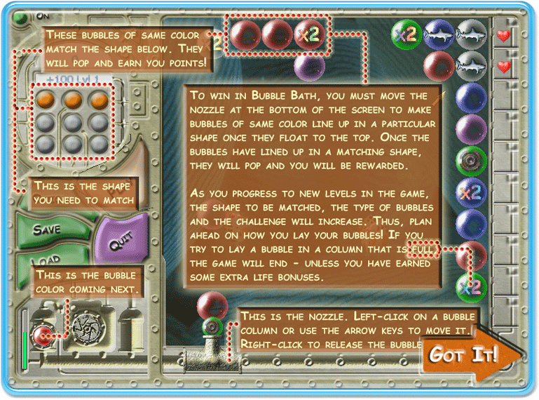 pop the bubbles to play